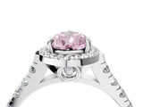 White gold Fancy Pink Pear  Halo Pavé Diamond Engagement Ring with Four-Prong Setting_30