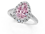 White gold Fancy Pink Pear  Halo Pavé Diamond Engagement Ring with Four-Prong Setting_4