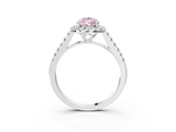 White gold Fancy Pink Pear  Halo Pavé Diamond Engagement Ring with Four-Prong Setting_6