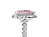 White gold Fancy Pink Pear  Halo Pavé Diamond Engagement Ring with Four-Prong Setting_8