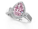 White gold Fancy Pink Pear  Halo Pave Split Shank Prong Setting Ring_64