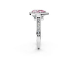 White gold Fancy Pink Pear  Halo Solitaire Diamond Ring with Pave Band and Bezel Setting_51