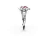 White gold Fancy Pink Pear  Halo Split Shank Diamond Engagement Ring with Prong Setting_22