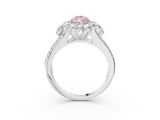 White gold Fancy Pink Pear  Halo Split Shank Diamond Engagement Ring with Prong Setting_23