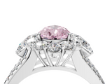 White gold Fancy Pink Pear  Halo Split Shank Diamond Engagement Ring with Prong Setting_23