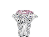 White gold Fancy Pink Pear  Halo Split Shank Diamond Engagement Ring with Prong Setting_25