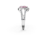 White gold Fancy Pink Pear  Halo Split Shank Diamond Ring with Four-Prong Setting_36
