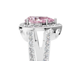 White gold Fancy Pink Pear  Halo Split Shank Diamond Ring with Four-Prong Setting_37