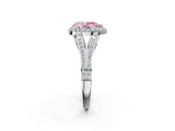 White gold Fancy Pink Pear  Halo Split Shank Diamond Ring with Prong Setting_23