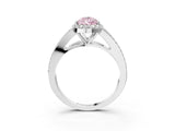 White gold Fancy Pink Pear  Halo Split Shank Pave Diamond Ring with Four-Prong Setting_52
