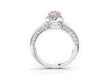 White gold Fancy Pink Pear  Halo Split Shank Pave Diamond Ring with Petal Prong Setting_34