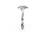 White gold Fancy Pink Pear  Halo Twist Band Solitaire Ring_22