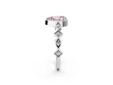 White gold Fancy Pink Pear  Milgrain Marquise Diamond Twist Band Ring_64