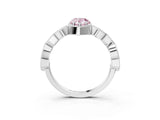 White gold Fancy Pink Pear  Milgrain Marquise Diamond Twist Band Ring_65