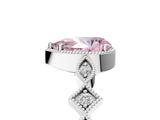 White gold Fancy Pink Pear  Milgrain Marquise Diamond Twist Band Ring_67