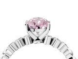 White gold Fancy Pink Pear  Solitaire Bezel Accent Diamond Engagement Ring with Beaded Band and Four-Prong Setting_28