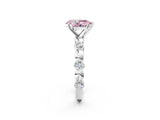 White gold Fancy Pink Pear  Solitaire Bezel-Set Diamond Ring with Beaded Band and Four-Prong Setting_34