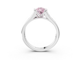 White gold Fancy Pink Pear  Solitaire Bezel-Set Diamond Ring with Channel-Set Band_23