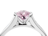 White gold Fancy Pink Pear  Solitaire Bezel-Set Diamond Ring with Channel-Set Band_24