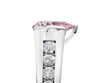 White gold Fancy Pink Pear  Solitaire Bezel-Set Diamond Ring with Channel-Set Band_25