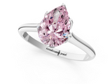 White gold Fancy Pink Pear  Solitaire Cathedral Diamond Ring with Six-Prong Setting_18
