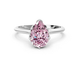 White gold Fancy Pink Pear  Solitaire Cathedral Diamond Ring with Six-Prong Setting_18