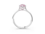 White gold Fancy Pink Pear  Solitaire Cathedral Diamond Ring with Six-Prong Setting_20