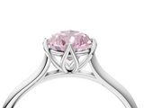 White gold Fancy Pink Pear  Solitaire Cathedral Diamond Ring with Six-Prong Setting_21