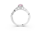 White gold Fancy Pink Pear  Solitaire Celtic Knot Engagement Ring with Four-Prong Setting_60