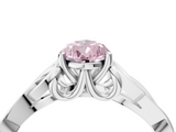 White gold Fancy Pink Pear  Solitaire Celtic Knot Engagement Ring with Four-Prong Setting_60
