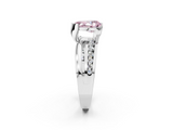 White gold Fancy Pink Pear  Solitaire Channel-Set Split Shank Ring with Tension Prong Setting_5