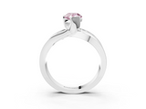 White gold Fancy Pink Pear  Solitaire Channel-Set Split Shank Ring with Tension Prong Setting_6