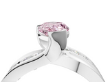 White gold Fancy Pink Pear  Solitaire Channel-Set Split Shank Ring with Tension Prong Setting_7
