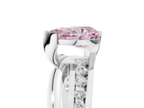 White gold Fancy Pink Pear  Solitaire Channel-Set Split Shank Ring with Tension Prong Setting_8