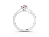 White gold Fancy Pink Pear  Solitaire Diamond Engagement Ring with Four-Prong Setting on a Classic Band_6