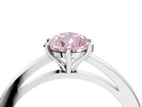 White gold Fancy Pink Pear  Solitaire Diamond Engagement Ring with Four-Prong Setting on a Classic Band_7