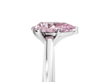 White gold Fancy Pink Pear  Solitaire Diamond Engagement Ring with Four-Prong Setting on a Classic Band_8