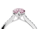 White gold Fancy Pink Pear  Solitaire Diamond Engagement Ring with Pave Band and Six-Prong Setting_24