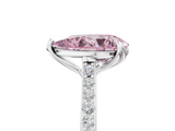 White gold Fancy Pink Pear  Solitaire Diamond Engagement Ring with Pave Band and Six-Prong Setting_25