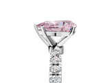 White gold Fancy Pink Pear  Solitaire Diamond Pavé Band with Four-Prong Setting_33