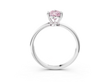 White gold Fancy Pink Pear  Solitaire Diamond Ring with 4-Prong Setting on a Classic Band_6
