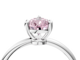 White gold Fancy Pink Pear  Solitaire Diamond Ring with 4-Prong Setting on a Classic Band_7