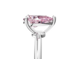 White gold Fancy Pink Pear  Solitaire Diamond Ring with 4-Prong Setting on a Classic Band_8