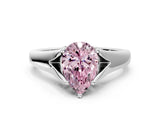White gold Fancy Pink Pear  Solitaire Diamond Ring with Cathedral Band and Four-Prong Setting_66