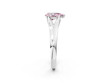 White gold Fancy Pink Pear  Solitaire Diamond Ring with Cathedral Band and Four-Prong Setting_68