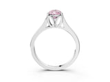 White gold Fancy Pink Pear  Solitaire Diamond Ring with Cathedral Band and Four-Prong Setting_69