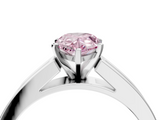 White gold Fancy Pink Pear  Solitaire Diamond Ring with Channel-Set Band and Four-Prong Setting_7