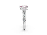 White gold Fancy Pink Pear  Solitaire Diamond Ring with Channel Set Band and Six-Prong Setting_50