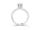 White gold Fancy Pink Pear  Solitaire Diamond Ring with Channel Set Band and Six-Prong Setting_51