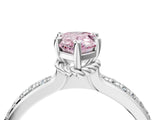 White gold Fancy Pink Pear  Solitaire Diamond Ring with Channel Set Band and Six-Prong Setting_52